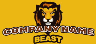 animal logo elegant lion face mascot