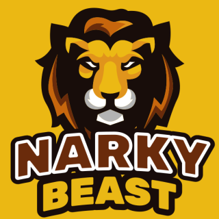 Lion with anger face mascot logo