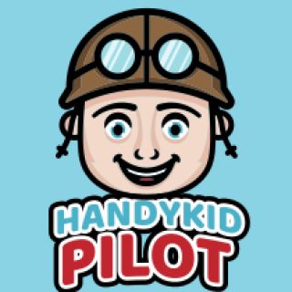 gaming logo smiling pilot boy mascot