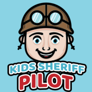 gaming logo smiling pilot boy mascot