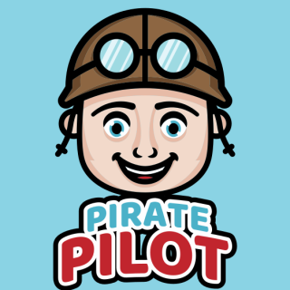 Happy boy mascot wearing pilot hat