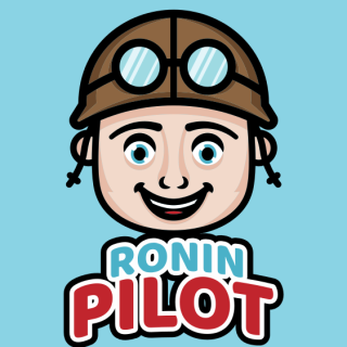 games logo happy boy in pilot hat mascot