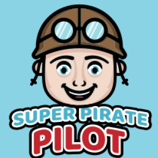 gaming logo smiling pilot boy mascot