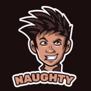 spiky hair naughty teen mascot
