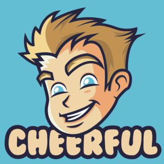 childcare logo icon boy in happy mood mascot