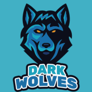 animal logo sober looking wolf face mascot