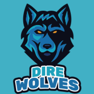 animal logo sober looking wolf face mascot