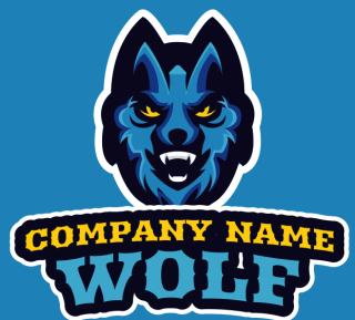 angry expressions on wolf face mascot