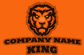 animal logo online serious lion face mascot