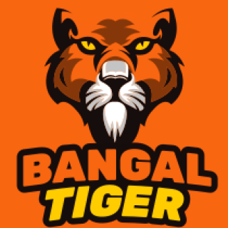 animal logo symbol sober tiger face mascot