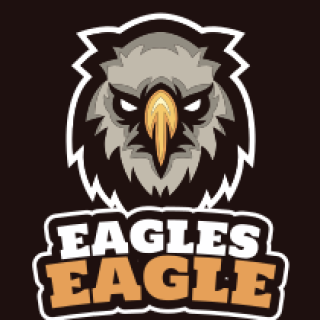animal logo front facing eagle mascot