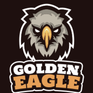 animal logo front facing eagle mascot