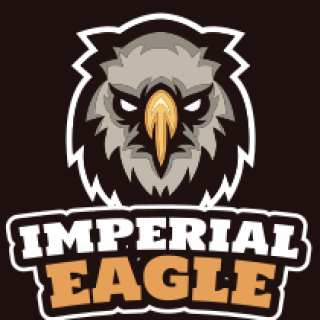 animal logo front facing eagle mascot