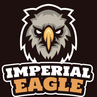 animal logo front facing eagle face mascot