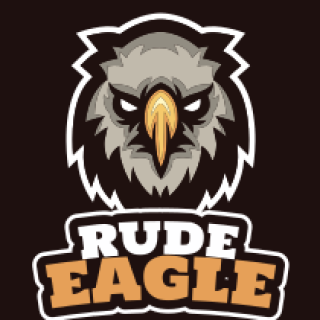 animal logo front facing eagle mascot