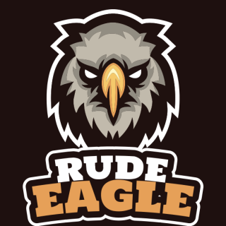 animal logo front facing eagle mascot
