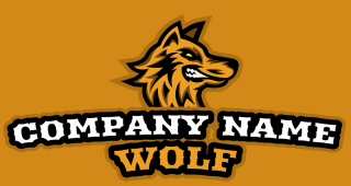 aggressive wolf in angry mood mascot logo generator