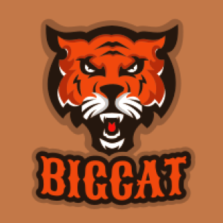 animal logo icon angry tiger mascot roaring