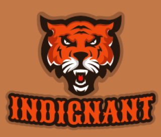 animal logo icon angry tiger mascot roaring