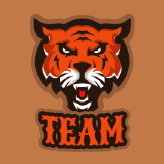 animal logo icon angry tiger mascot roaring