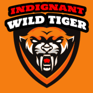 animal logo image angry tiger in shield