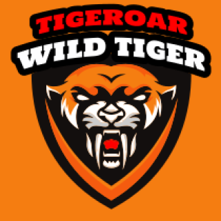 animal logo image angry tiger in shield