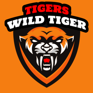 animal logo image angry tiger in shield