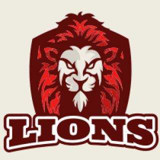 games logo template angry lion in shield