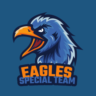 squawking eagle mascot logo