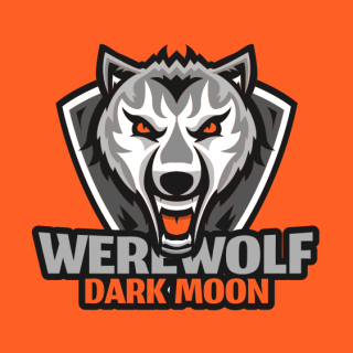 aggressive wolf mascot in the shield 