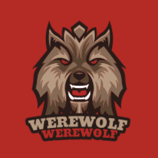 animal logo mascot angry werewolf