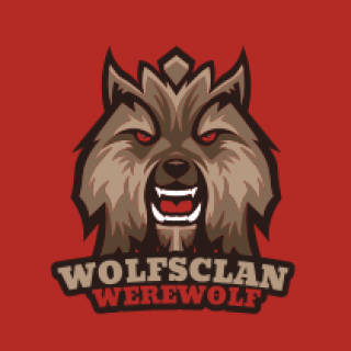 animal logo mascot angry werewolf