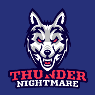 aggressive wolf mascot in angry mood logo maker