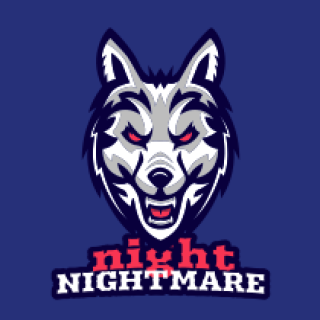 animal logo maker smiling wolf mascot