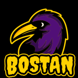 bird logo raven mascot yellow beak