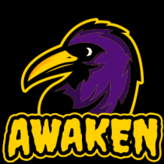 bird logo raven mascot yellow beak