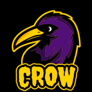 bird logo raven mascot yellow beak