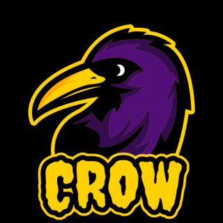 bird logo raven mascot yellow beak