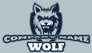 growling wolf face mascot logo creator