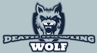 animal logo icon growling wolf face mascot