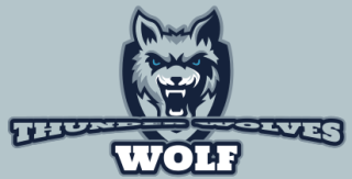 animal logo icon growling wolf face mascot