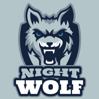 growling wolf face mascot logo creator