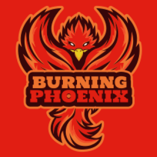 bird logo maker red phoenix mascot