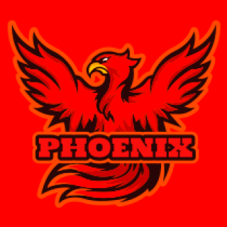 bird logo angry red phoenix mascot