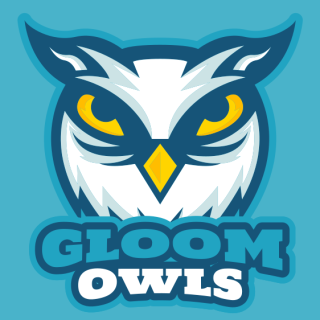 owl mascot with big eyes