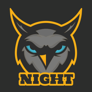 games logo maker angry owl mascot
