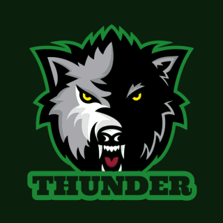angry wolf mascot 