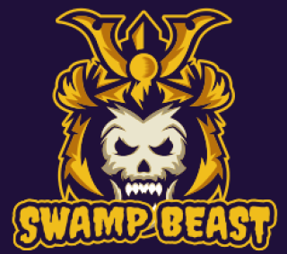 sports logo skull samurai mascot