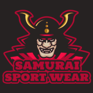 games logo evil samurai mascot