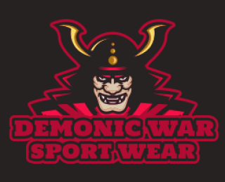 games logo evil samurai mascot